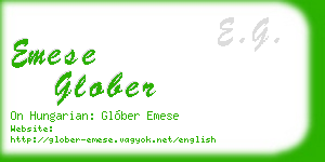 emese glober business card